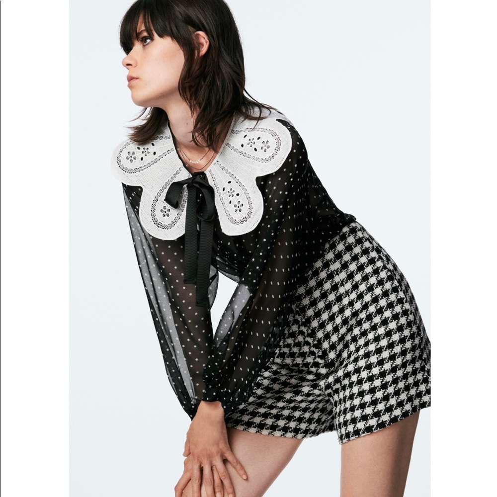 ZARA Polka Dot Blouse - Picture 8 of 16
